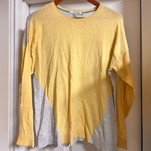 Boden Yellow and Gray Knit Top